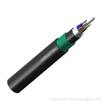 12-144 Cores Single-mode/Multimode SM G652D GYTY53 Armored/Double Sheathed Outdoor Optic Cable